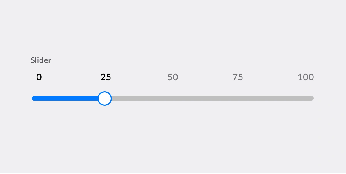 Visual or numeric scale slider preview